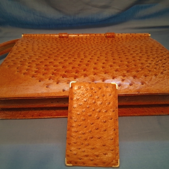 Ostrich Leather Attache - Winfried Kralle - One of a Kind - Exotique Design - Picture 11 of 16